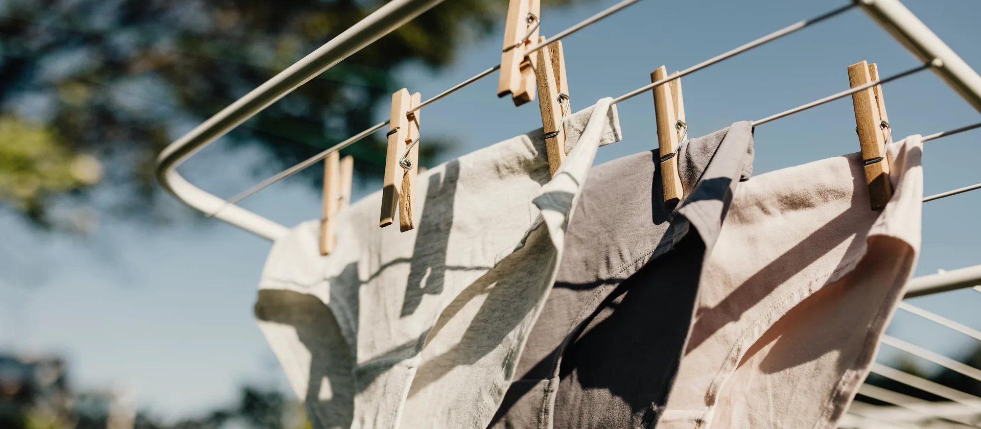 Soft everyday underwear drying in the sun