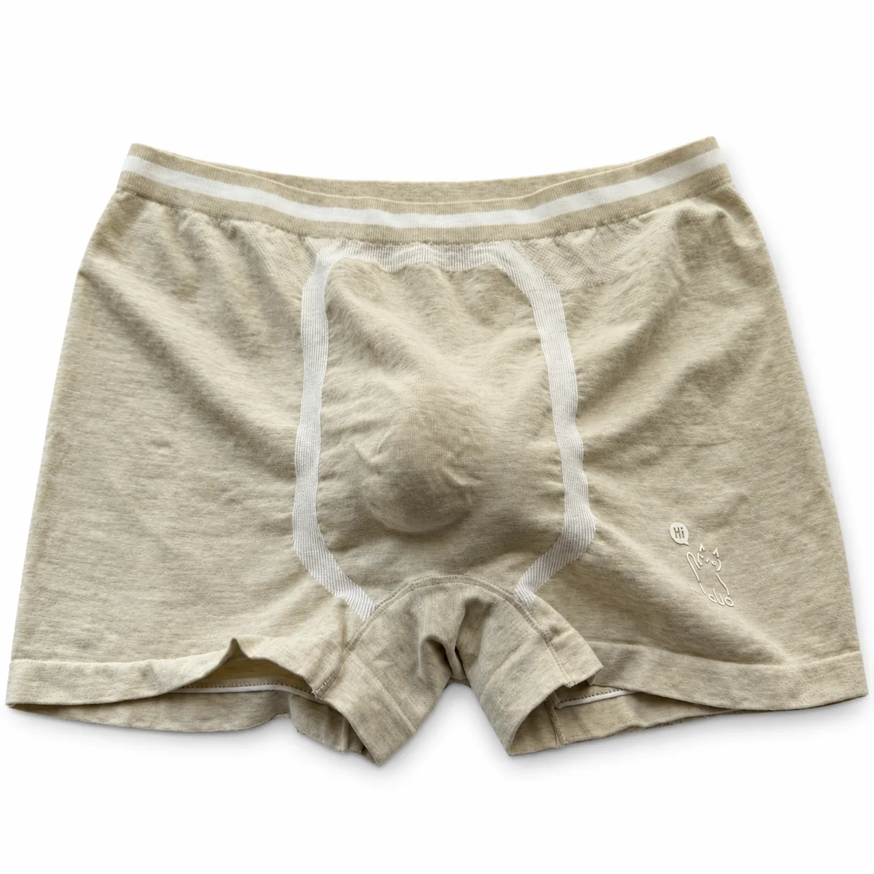 Boys seamless boxer brief in sage, front view on white